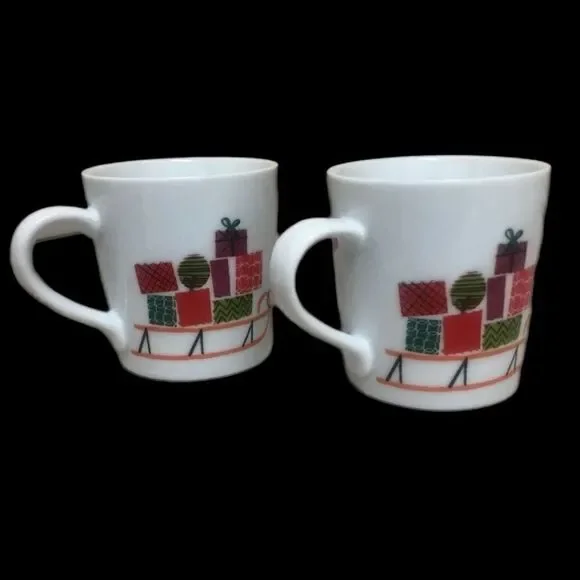 EUC Crate & Barrel 2014 Jen Bowers Christmas mugs - Picture 5 of 10